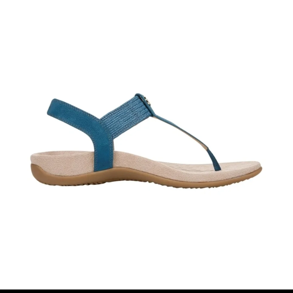 Vionic Brea Toe Post Slingback Sandal Celestial Teal Nubuck I9863L5403